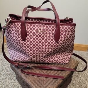 kate spade New York Burgundy Signature Mini Tote